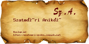 Szatmári Anikó névjegykártya